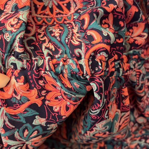 Off the shoulder maxi dress with elastic at waist and slit - Picture 2 of 6